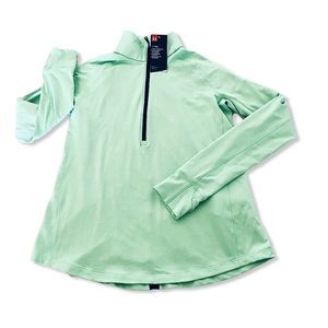 Under Armor Lime Green L Women's ColdGear® ½ Zip